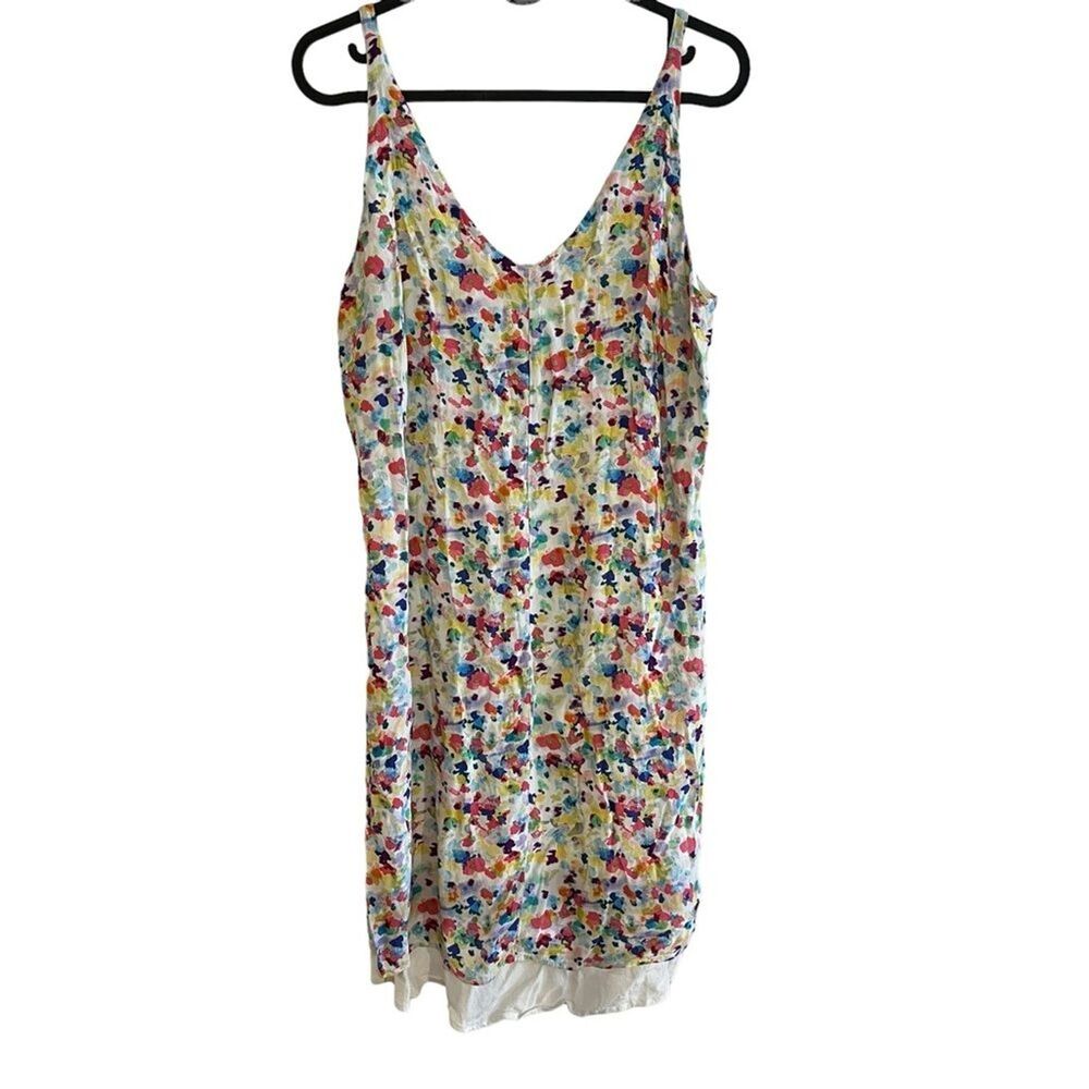 CAbi Meadow Dress Womens Small Floral Tank Sundress Adjustable Straps Lined